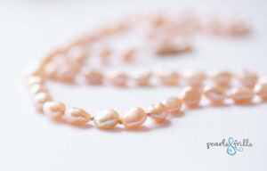 Pink keshi pearl necklace