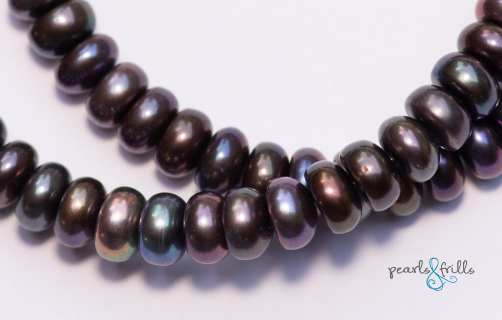 Button freshwater pearl bracelet peacock sterling silver