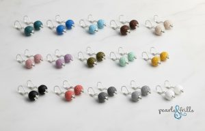Lava earrings (various colours) - stainless steel