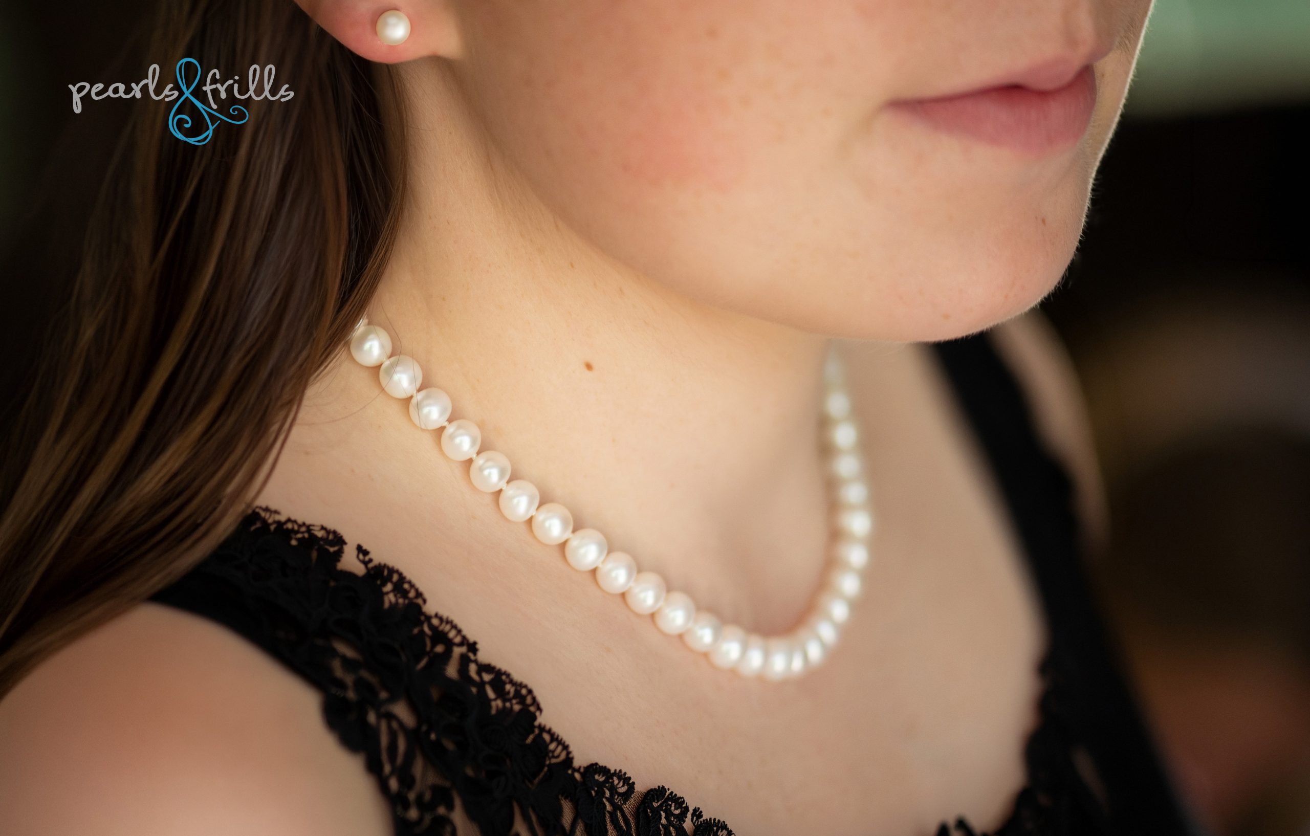 White Potato pearl necklace - sterling silver 3 white potato pearl necklace
