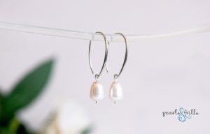 large white pearl earrings