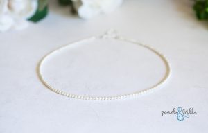 white petite pearl necklace